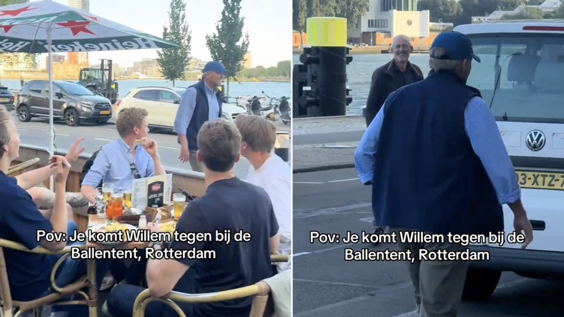 Willem-Alexander wordt gespot in Rotterdam