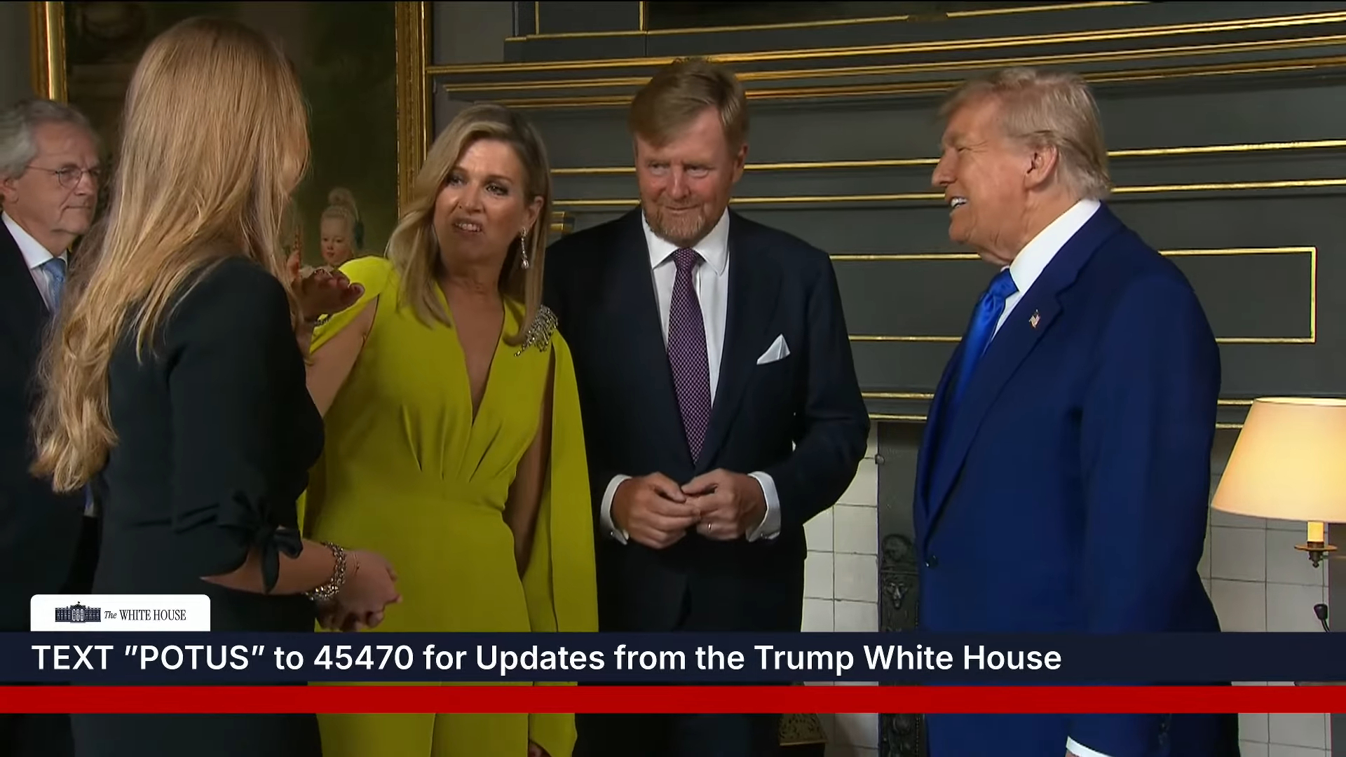 Donald Trump ontmoet Willem-Alexander en Máxima