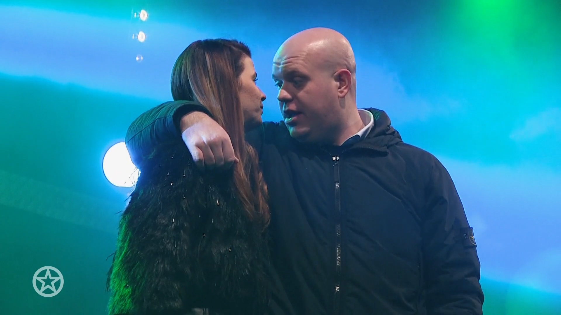 Michael van Gerwen en Daphne in gelukkigere tijden (Talpa)