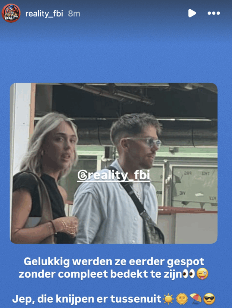 André Hazes en Noa Braaf op Schiphol, via Reality FBI.