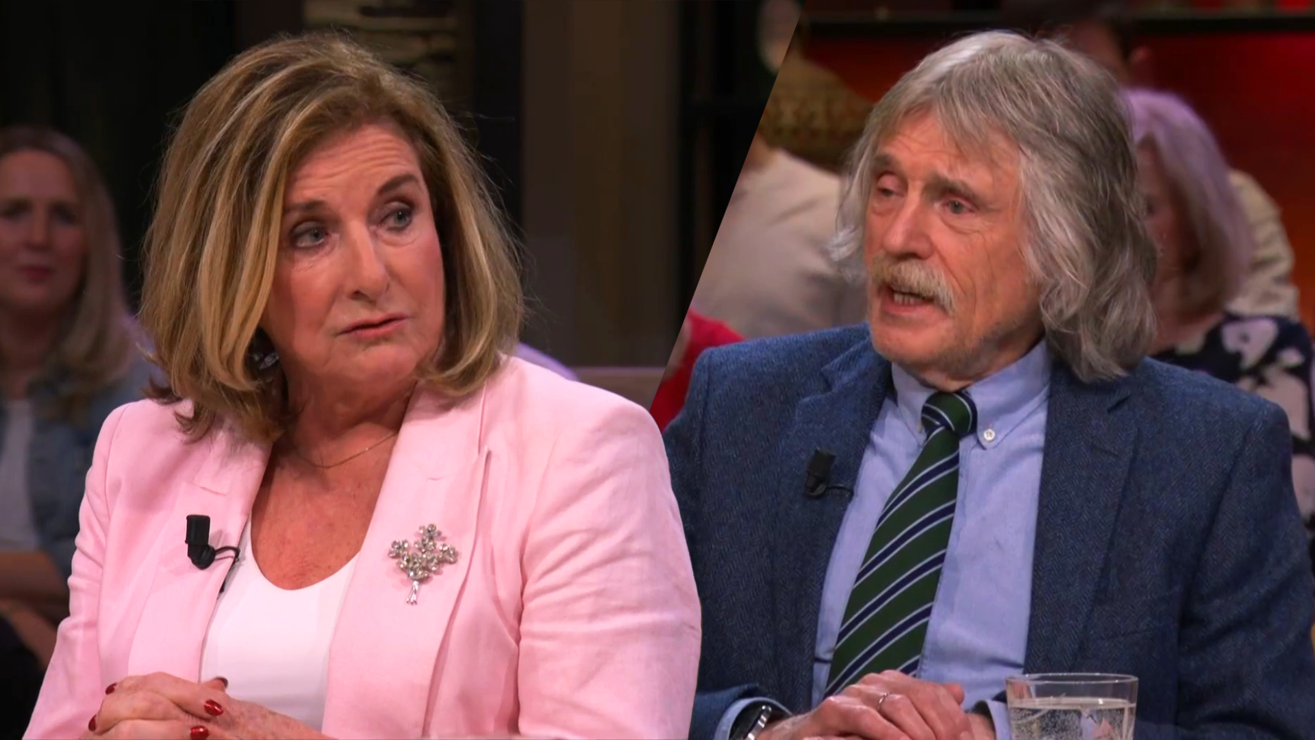 Catherine Keyl/Johan Derksen (beeld: SBS6)