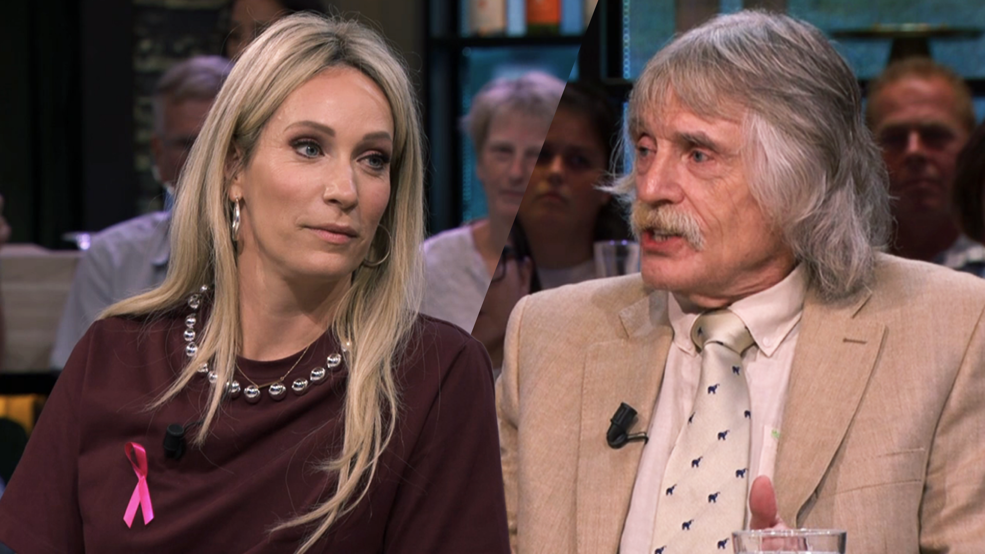Hélène Hendriks/Johan Derksen (© SBS6)