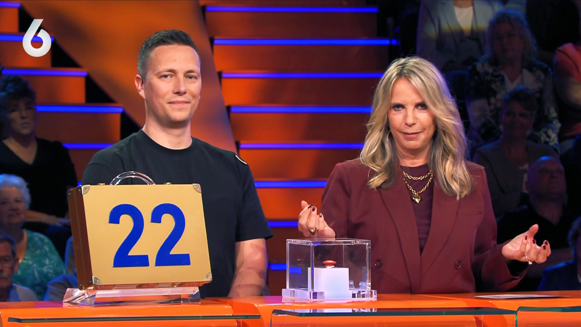 Donald/Linda de Mol in Miljoenenjacht (© SBS6)