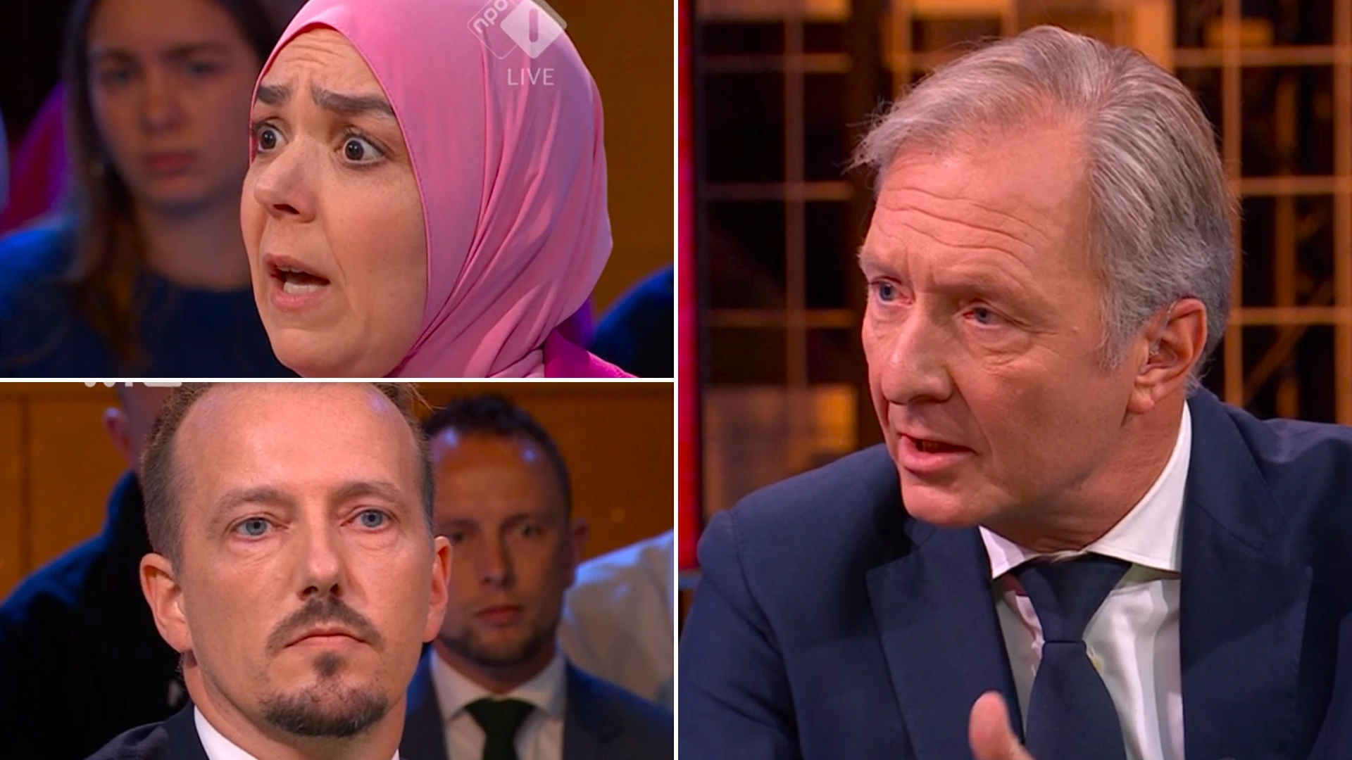 Esmah Lalah (linksboven) Sebastiaan Stöteler (linksonder) Rik Nieman (rechts)