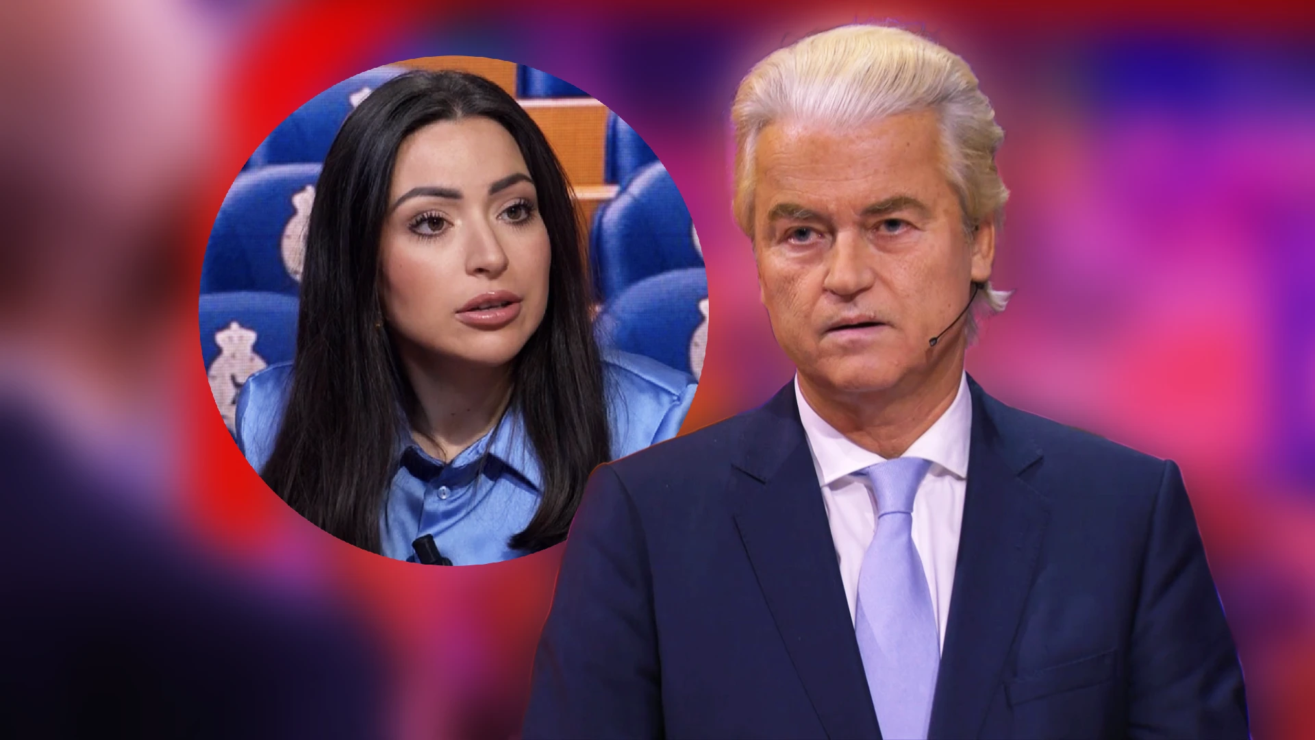 Lale Gül/Geert Wilders (© SBS6) Lale Gül/Geert Wilders (© SBS6)