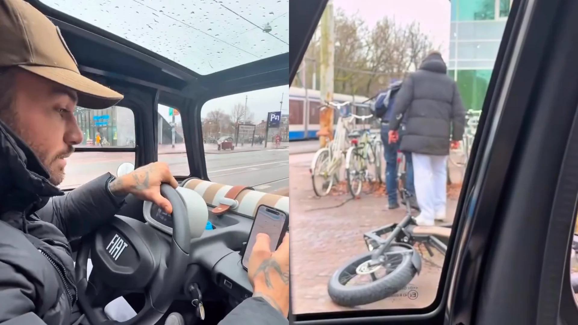 Dave Roelvink achtervolgt fietsendief (© Instagram: @daveroelvink) Dave Roelvink achtervolgt fietsendief (© Instagram: @daveroelvink)