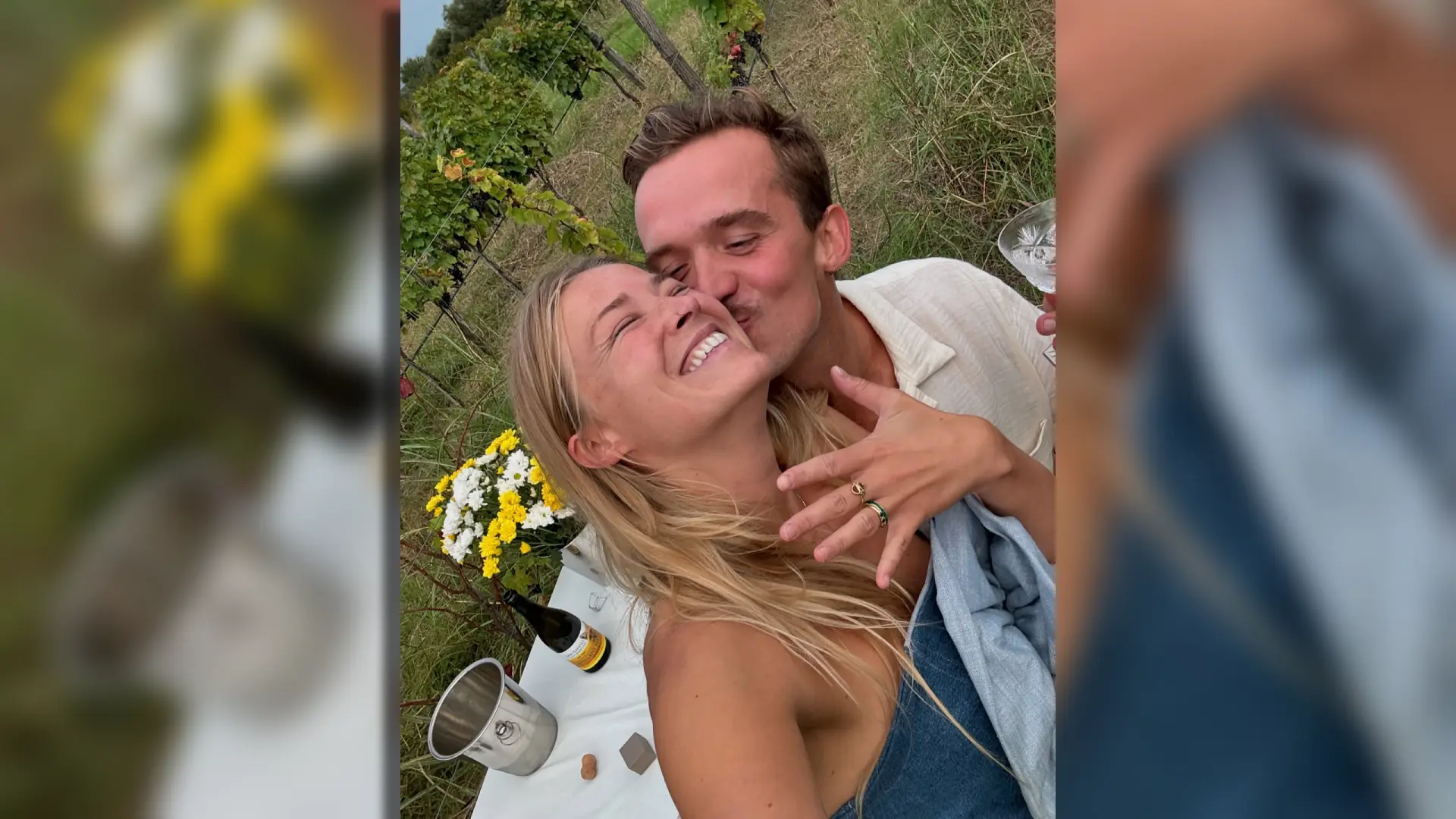 Geraldine Kemper en Freek Geraldine Kemper en haar partner Freek