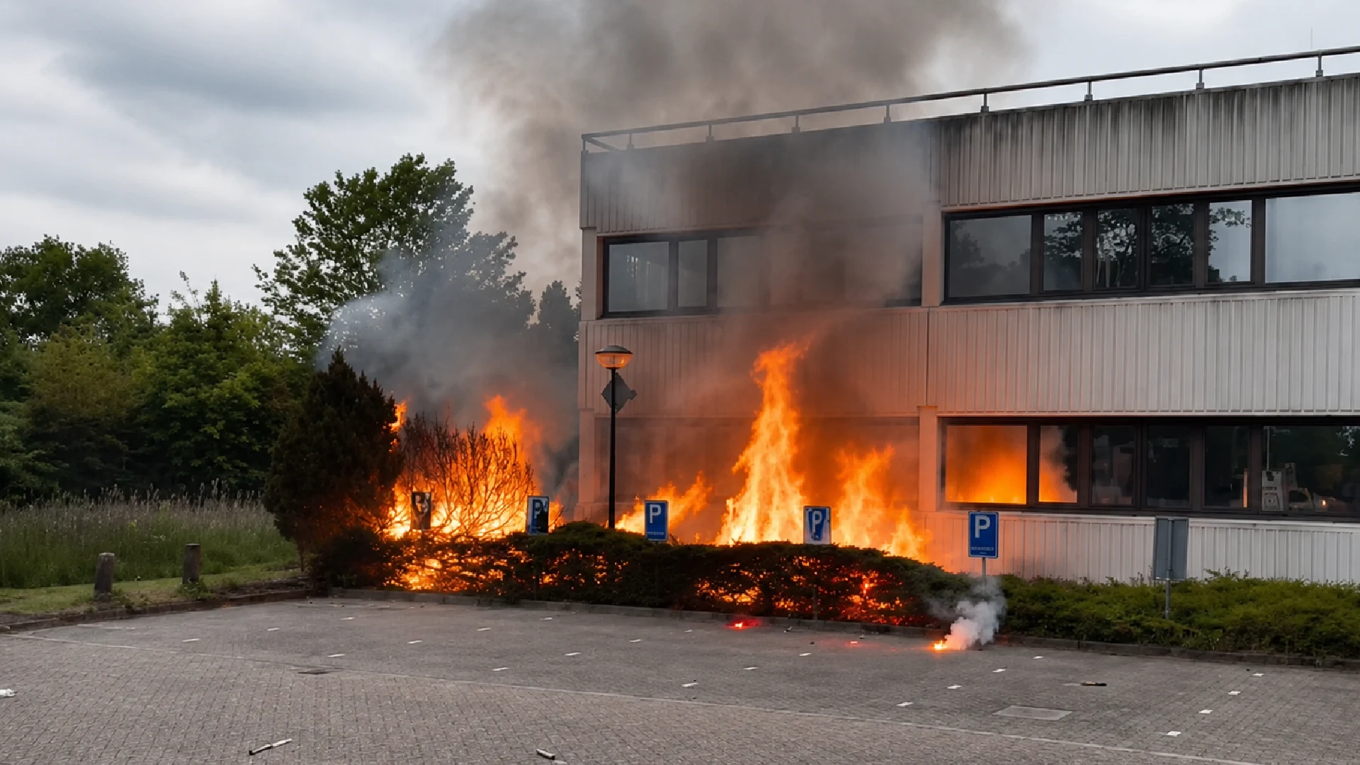 Aangestoken brand bij opvanglocatie in Loosdrecht Aangestoken brand bij opvanglocatie in Loosdrecht