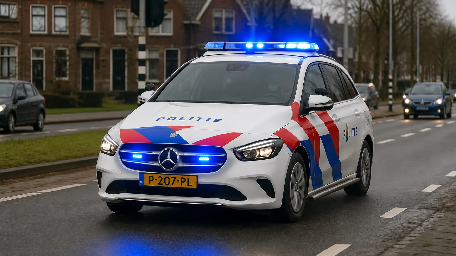 Politieauto (afbeelding ter illustratie) Politieauto (afbeelding ter illustratie)