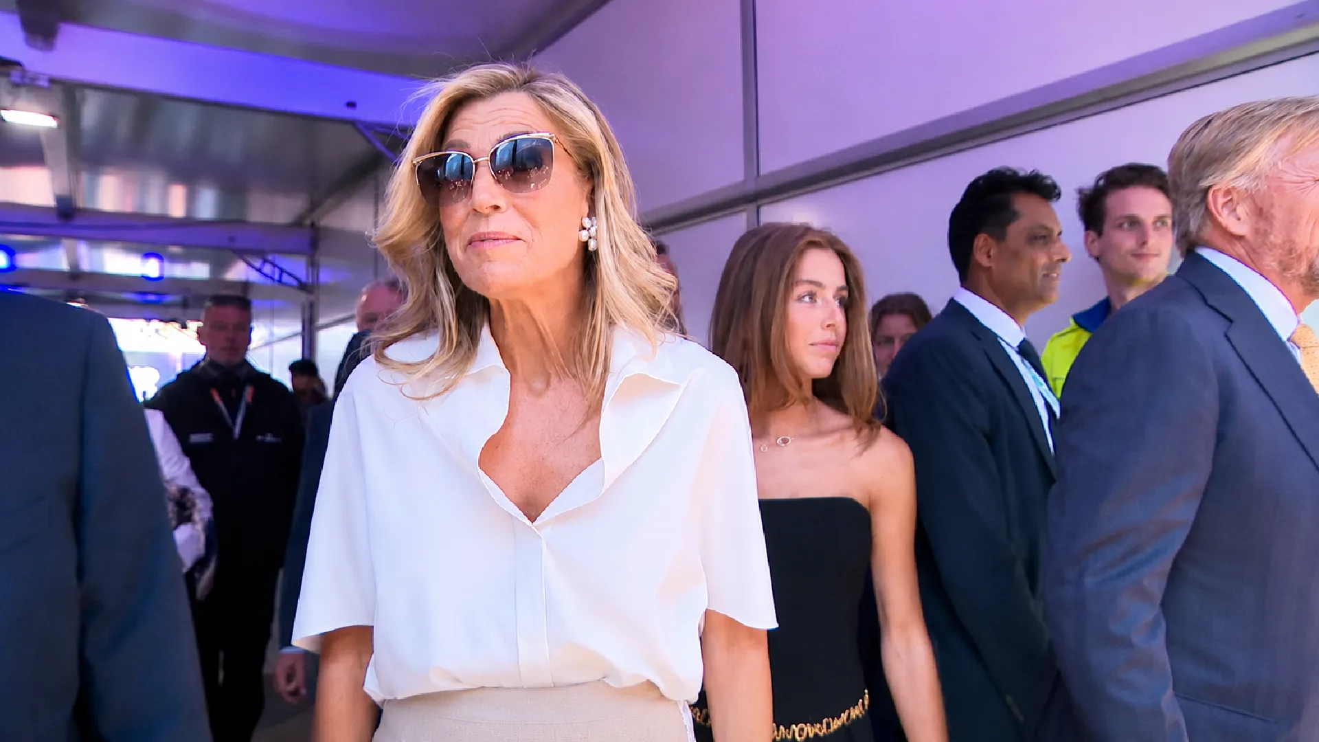 Koningin Máxima en prinses Alexia bij GP in Zandvoort Koningin Máxima en prinses Alexia bij GP in Zandvoort