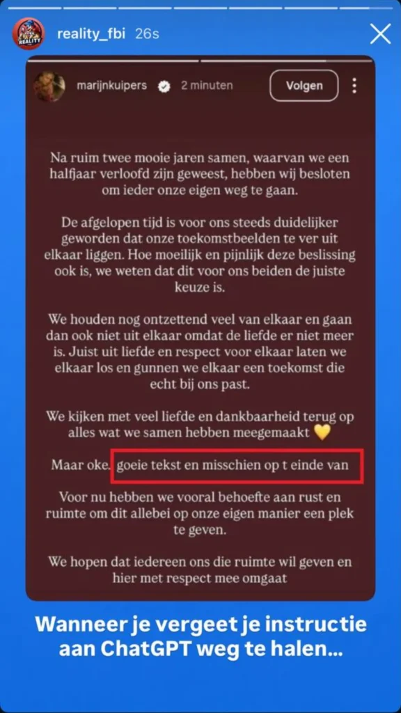 Marijn Kuipers blundert in statement (via RealityFBI)