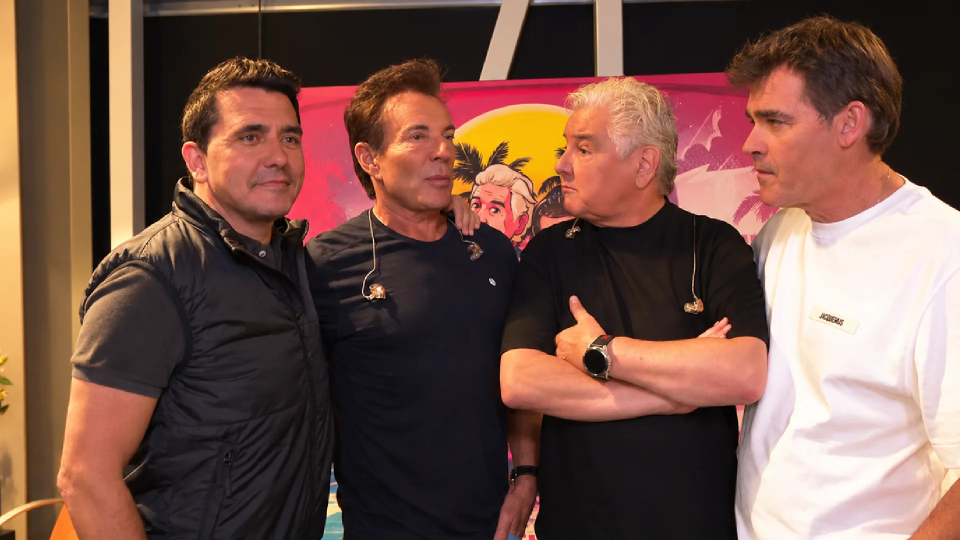 Jan Smit, Gerard Joling, René Froger en Jeroen van der Boom (De Toppers) Jan Smit, Gerard Joling, René Froger en Jeroen van der Boom (De Toppers)